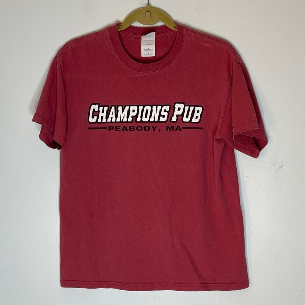 CHAMPIONS PUB Mauve Short Sleeve Unisex Crew Neck T Shirt Size Medium